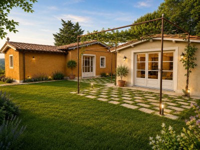Tuscan style house on the hill...