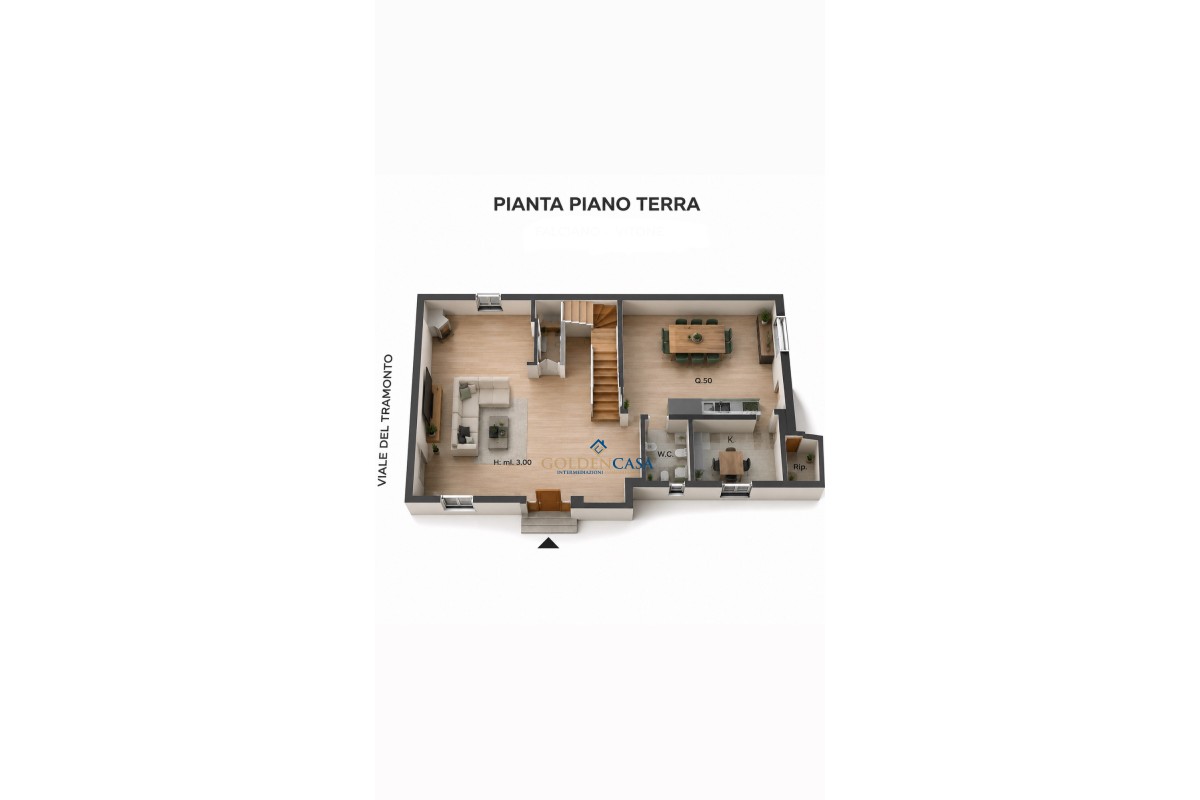Agenzia Immobiliare GOLDEN CASA IMMOBILIARE DI FEDELE CLAUDIA & C. S.A.S. - Planimetria 2