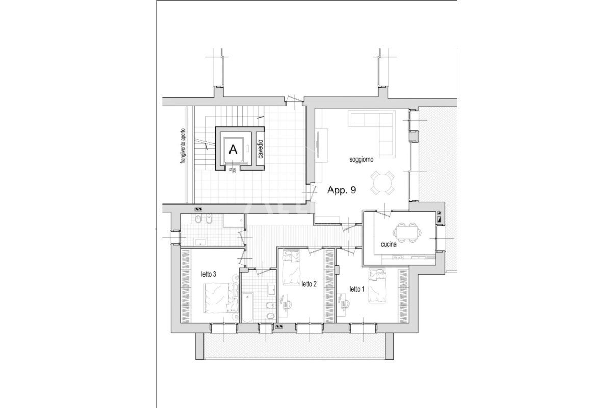 Agenzia Immobiliare Attico Studio Immobiliare Alessio Crisopulli - Planimetria 1