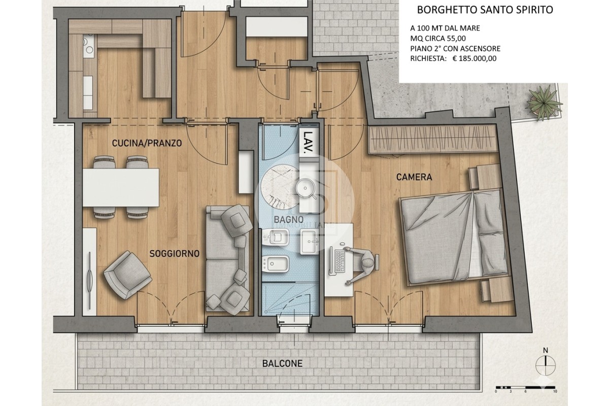 Agenzia Immobiliare FD IMMOBILIARE di De Francisci Fabio - Planimetria 1